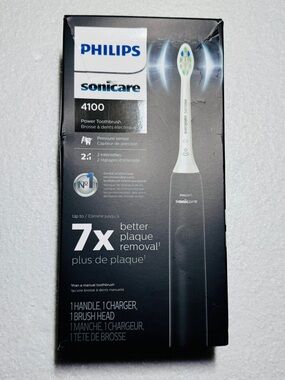 Philips Sonicare 4100 Electric Toothbrush - Black and White Open Box NEW